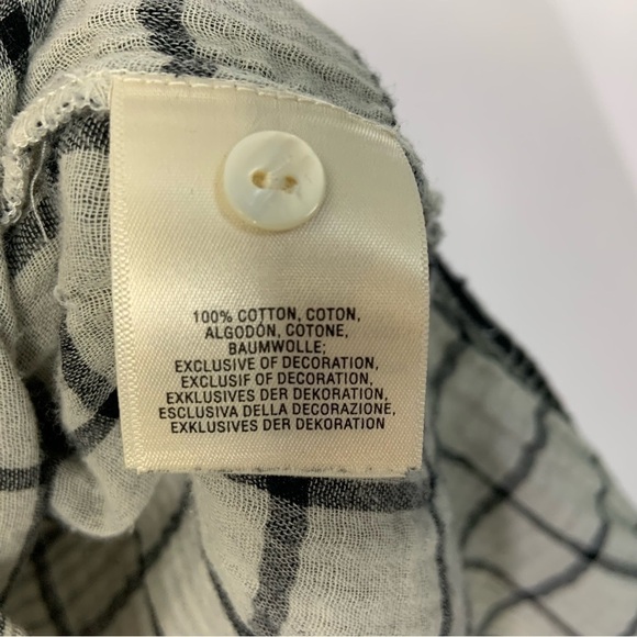 Anthropologie Floreat Womens Plaid Beaded Embroidered Boho Tunic Top Sz Medium - Picture 12 of 13